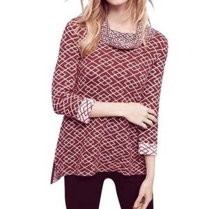 Moth Anthropologie Galena Pullover Cowl Neck Sweater  Alpaca blend Size M